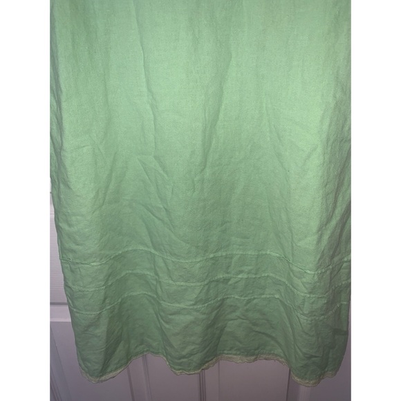 JG Hook Lime Green Linen Blend Dress Women’s Size 2P - Picture 3 of 4